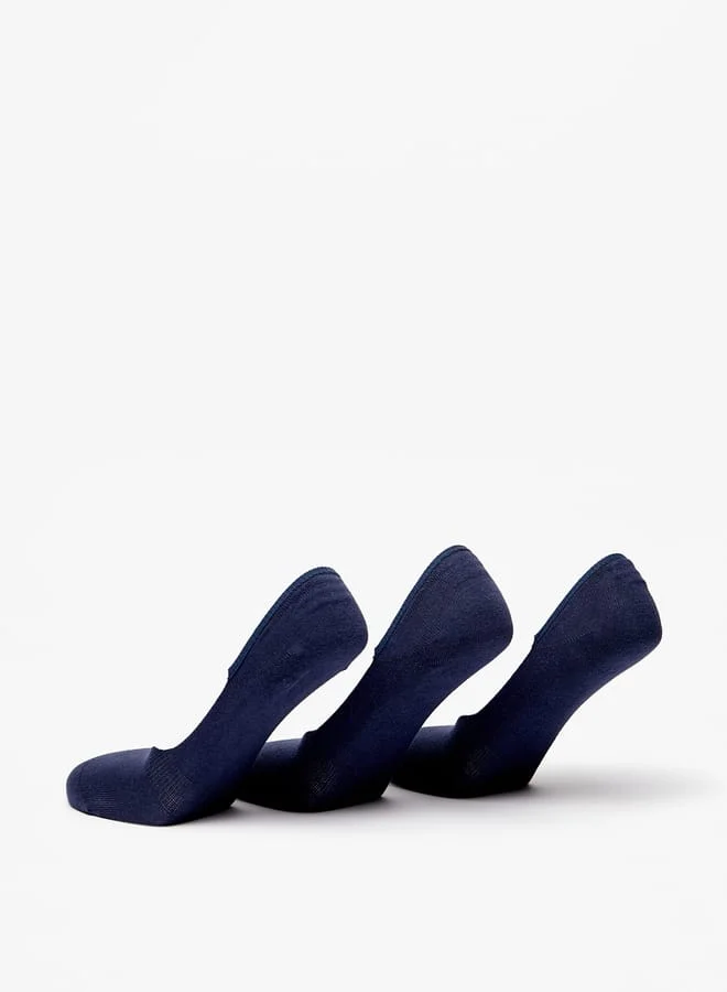 DUCHINI Navy Men's Solid No Show Socks - Set of 3 for Men | Best Price UAE