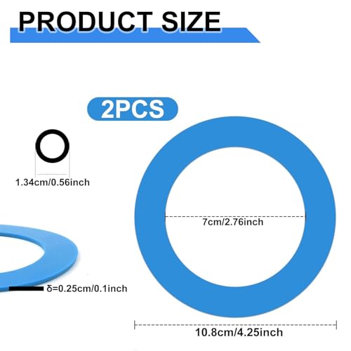 FXHDC-M Toilet Flush Valve Seal Replacement Kit for American Standard 2 Pack Silicone Material 7301111-0070a Repair Toilet Fill Valve Seal Flapper Parts With O Rings for Champion Eljer Titan 4 - Image 3