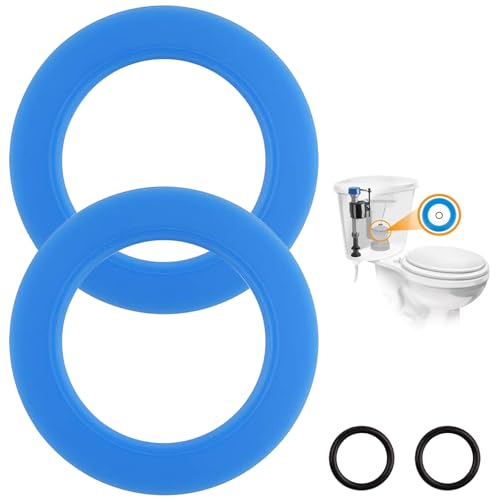 FXHDC-M Toilet Flush Valve Seal Replacement Kit for American Standard 2 Pack Silicone Material 7301111-0070a Repair Toilet Fill Valve Seal Flapper Parts With O Rings for Champion Eljer Titan 4 - Image 1
