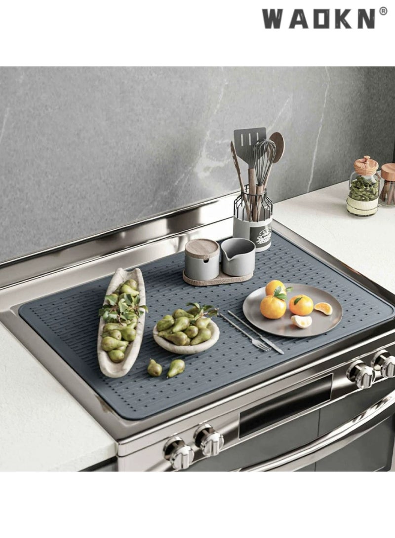 WAOKN Extra Large Silicone Kitchen Mat - Multi-Purpose Protective Pad, Dish Drainer, Non-Slip, Heat-Resistant, Ideal for Drying and Preparing Food, Perfect for Bowls, Plates, and Utensils  - Image 1