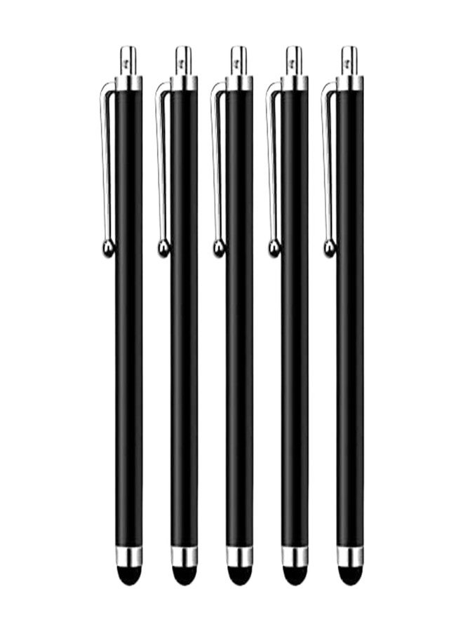 HESSION 5 Pack Stylus Pen for All capacitive Touch Screens Suitable for iPhone Ipad Samsung Galaxy Tablets Black - Image 1
