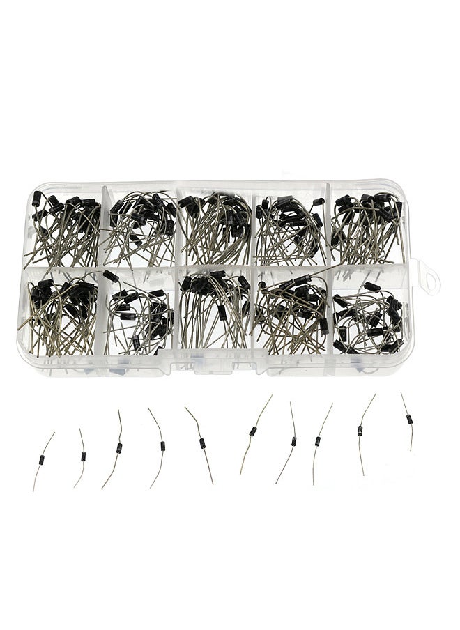 Generic - 200PCS Diode Assortment Kit 10 Values Rectifier/Schottky Diode 1N4001-1N4007-1N5819 Assorted Set with Storage Box - Image 1