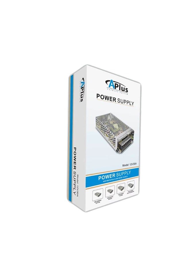 A PLUS Aplus Camera Power Supply, 12V, 10A - Silver - Image 2