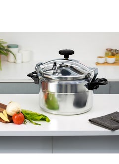 DELCASA 5/7/9/11/15 cmLiters 7 Liter Aluminum Pressure Cooker Equipped with Multi Safety Device and Unique Pressure Indicator Durable Aluminum Alloy Construction With Firm Handles Silver  - Image 3