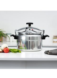 DELCASA 5/7/9/11/15 cmLiters 7 Liter Aluminum Pressure Cooker Equipped with Multi Safety Device and Unique Pressure Indicator Durable Aluminum Alloy Construction With Firm Handles Silver  - Image 2