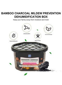 Air OMA 6 Pack Moisture Absorber Bamboo Charcoal Mold-proof Deodorizing Desiccant Household Dehumidifier Boxes Fragrance-Free Humidity Absorber for Bathroom Closet Wardrobe Kitchen 600ml  - Image 2
