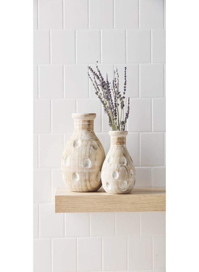 Mud Pie Paulownia Dotted Vase, Small, 7" x 6"Dia - Image 2