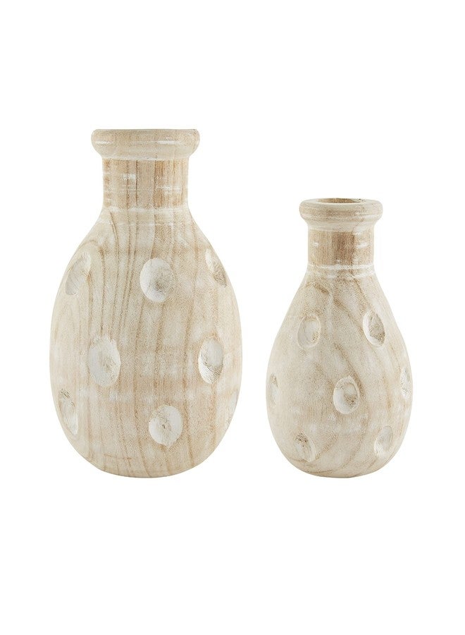 Mud Pie Paulownia Dotted Vase, Small, 7" x 6"Dia - Image 3