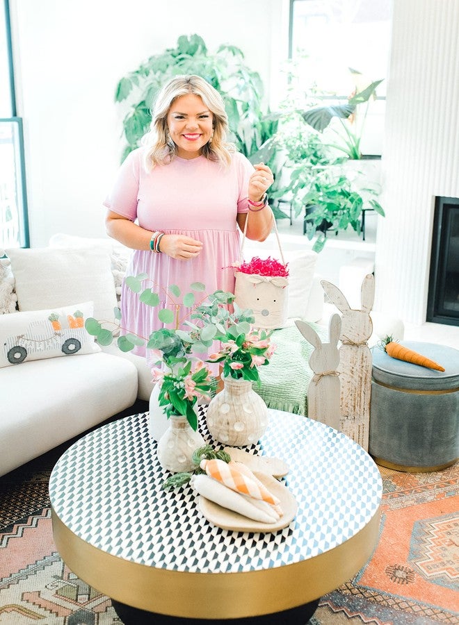 Mud Pie Paulownia Dotted Vase, Small, 7" x 6"Dia - Image 4