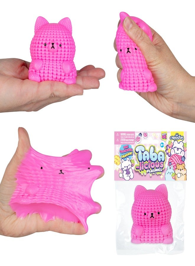 The Orb Factory ORB Tabalicious Plushies TABA Squishy Cat Plushy Toy - Crochet Style TABA Animal Plushies - Soft, Sticky Taba-Licious Squishies - Fun Stress Relief - Kawaii Sensory and Fidget Toys Kids and Adults - Image 1