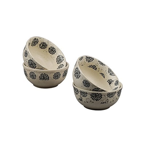 miah decor Miah Décor Hand Glazed Handcrafted Ceramic Stoneware Dinner Bowls/Katori/Dessert Bowls (260 ml); Microwave/Dishwasher/Oven Safe – Set of 4;Collection- Iris Collection –Multicolour-(MD-164) - Image 2