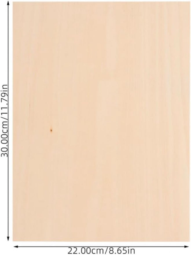 ORFOFE Basswood Sheets Unfinished Wood Board A4 22x30cm Wooden Craft Wood DIY Art Carving Drawing Supplies for Students and Hobbyists - Image 2