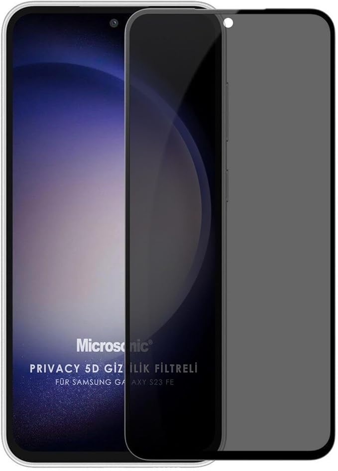 Samsung Galaxy S23 FE Privacy Privacy Filter Glass Screen Protector Black [Screen Protector Compatible with Galaxy S23 FE  Black]