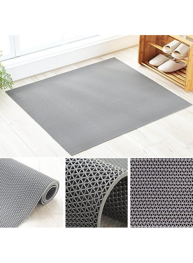 TIB Anti Skid & Multipurpose PVC Rubber Mat for Floor, Swimming Pool Mat, Shower Mat, Carpet, Rainmat, Bathroom Mat, Waterproof Entrance Doormat, Grey, 2X5 Feet - Image 2