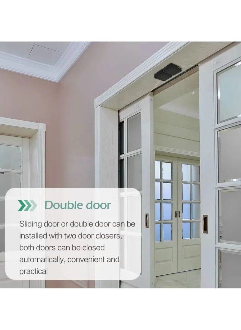 Non-perforated Automatic Sensing Door Closer Multifunctional Automatic Door Closer Automatic Door Closer For Household And Commercial Use With Pull Cord Type Door Closer