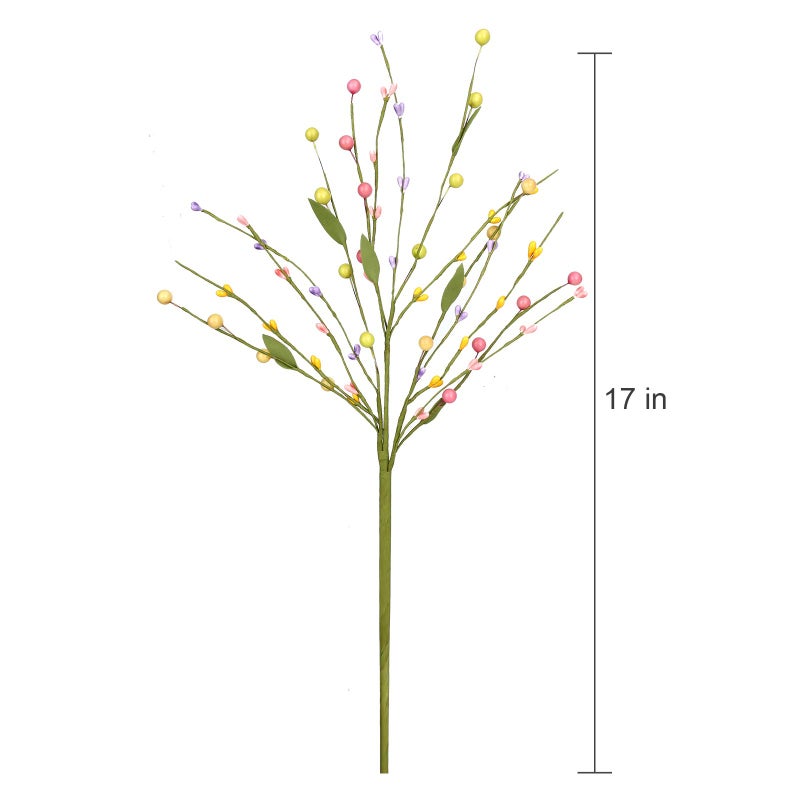 J'FLORU 6 pcs Spring Berry Stems, Artificial Berry Picks Easter Stems for Home Centerpiece Vase Windowsill Decor and Easter Celebration,Suitable for All Seasons - Image 2