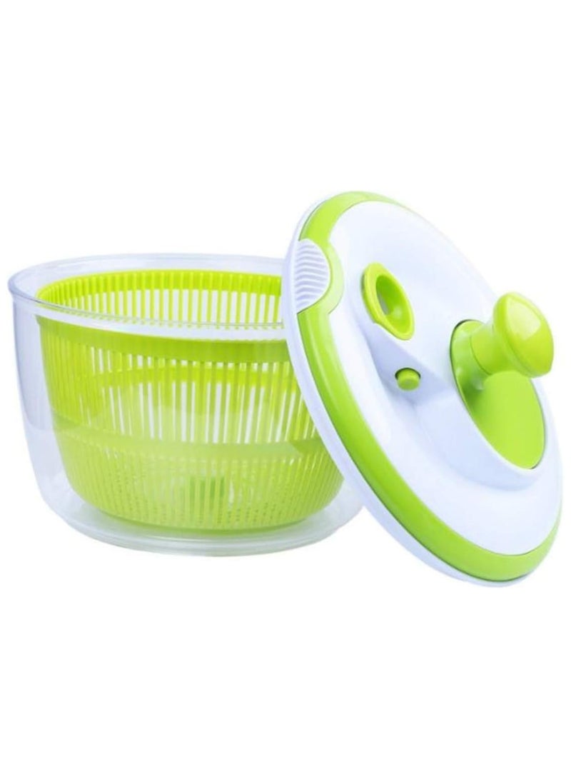 Rotating Salad Spinner for Lettuce and Vegetables - 4.5 Quart BPA-Free Quick Dry Colander - Image 1