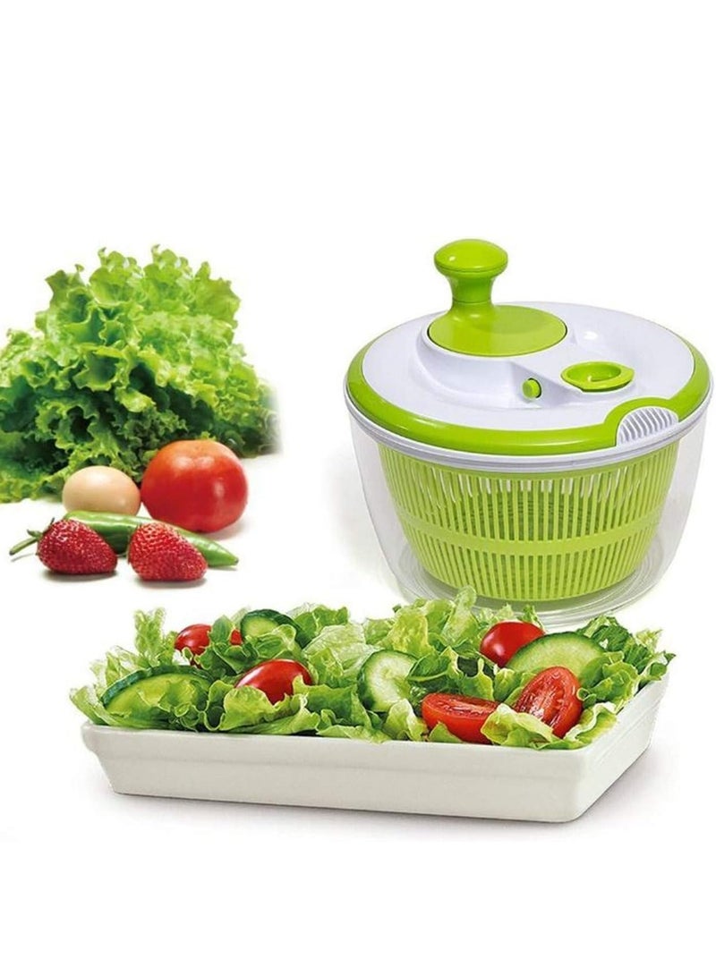 Rotating Salad Spinner for Lettuce and Vegetables - 4.5 Quart BPA-Free Quick Dry Colander - Image 2