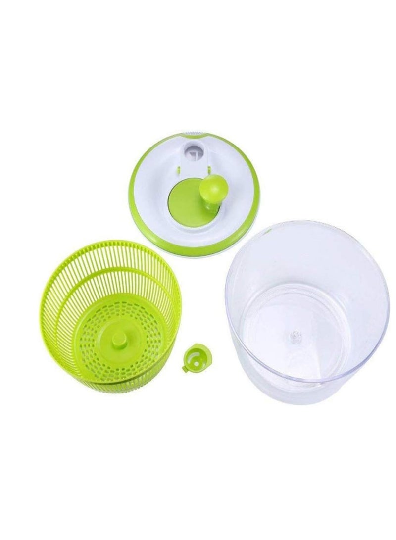 Rotating Salad Spinner for Lettuce and Vegetables - 4.5 Quart BPA-Free Quick Dry Colander - Image 3