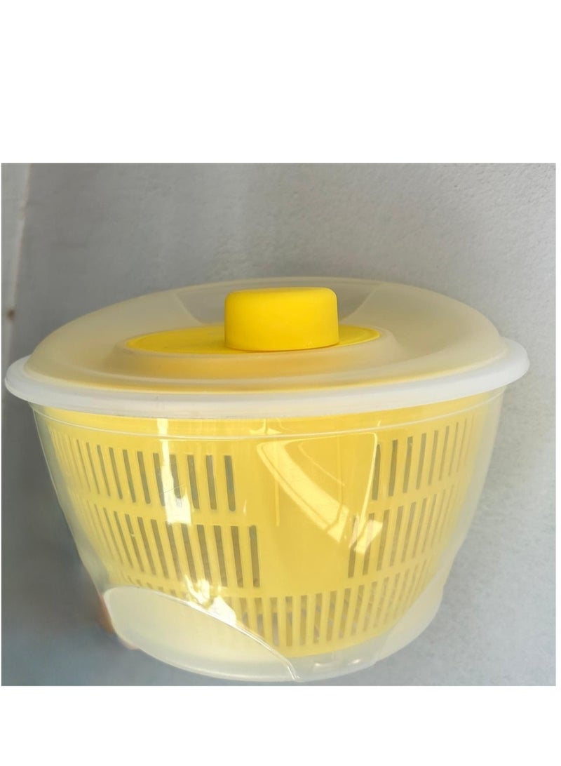 Rotating Salad Spinner for Lettuce and Vegetables - 4.5 Quart BPA-Free Quick Dry Colander - Image 5