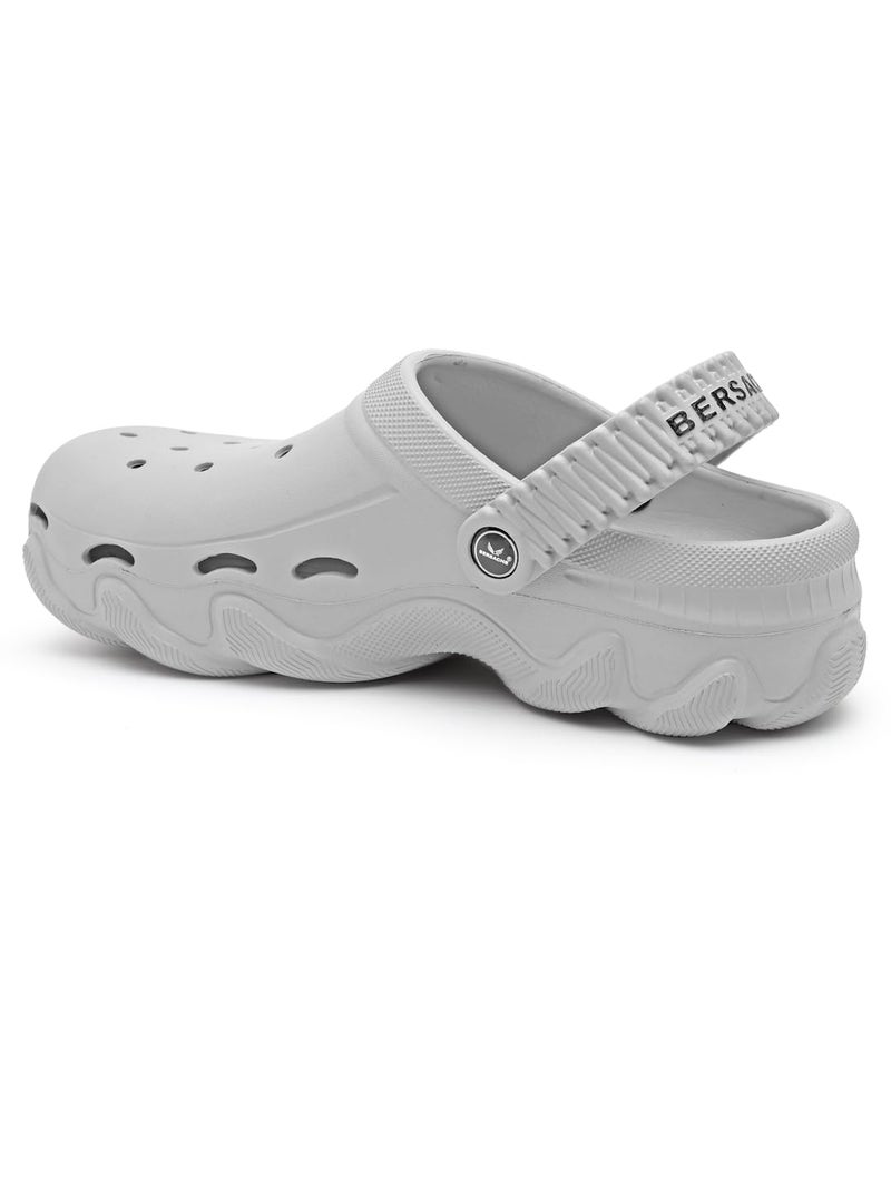 BERSACHE Soft Classic Casual With Regular Wear With Ultra Soft & Technology Clog For Men Grey, 10 UK - Image 5
