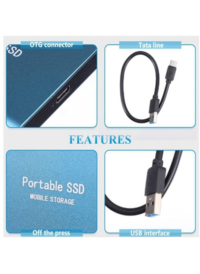 Generic - Portable SSD 2TB Mobile Solid State Drive Portable External Drive 3 in 1  Type-c 2000GB High Speed Hard Drive for PC Laptop Mac Data Storage and Transfer and Android Phone, Computers and Tablets - Image 1
