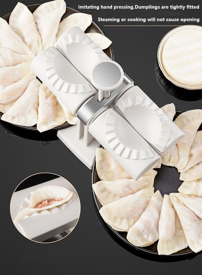 Dumpling Skin Maker Molds, Household Double Head Automatic Dumpling Maker Ravioli Press Mold Making Tool - Image 2