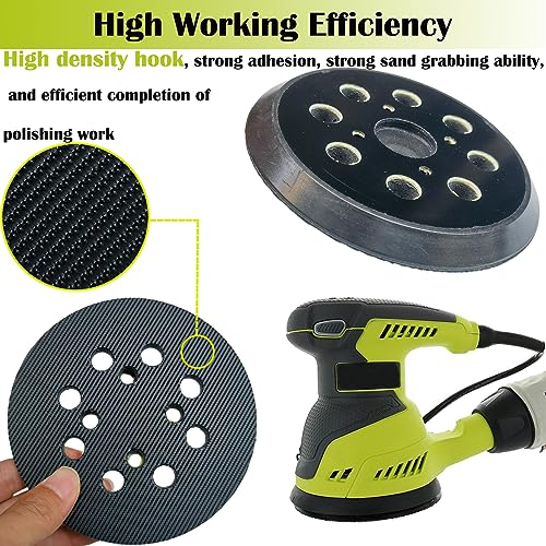 Tockrop 5" Universal Replacement Sander Pad for Ryobi RS290, RS240, RS280, Ridgid R2600, R2601, Craftsman 315112170, 315116940 ROS Sander - 5 Inch 8 Hole Hook and Loop Sanding Pad - Image 4