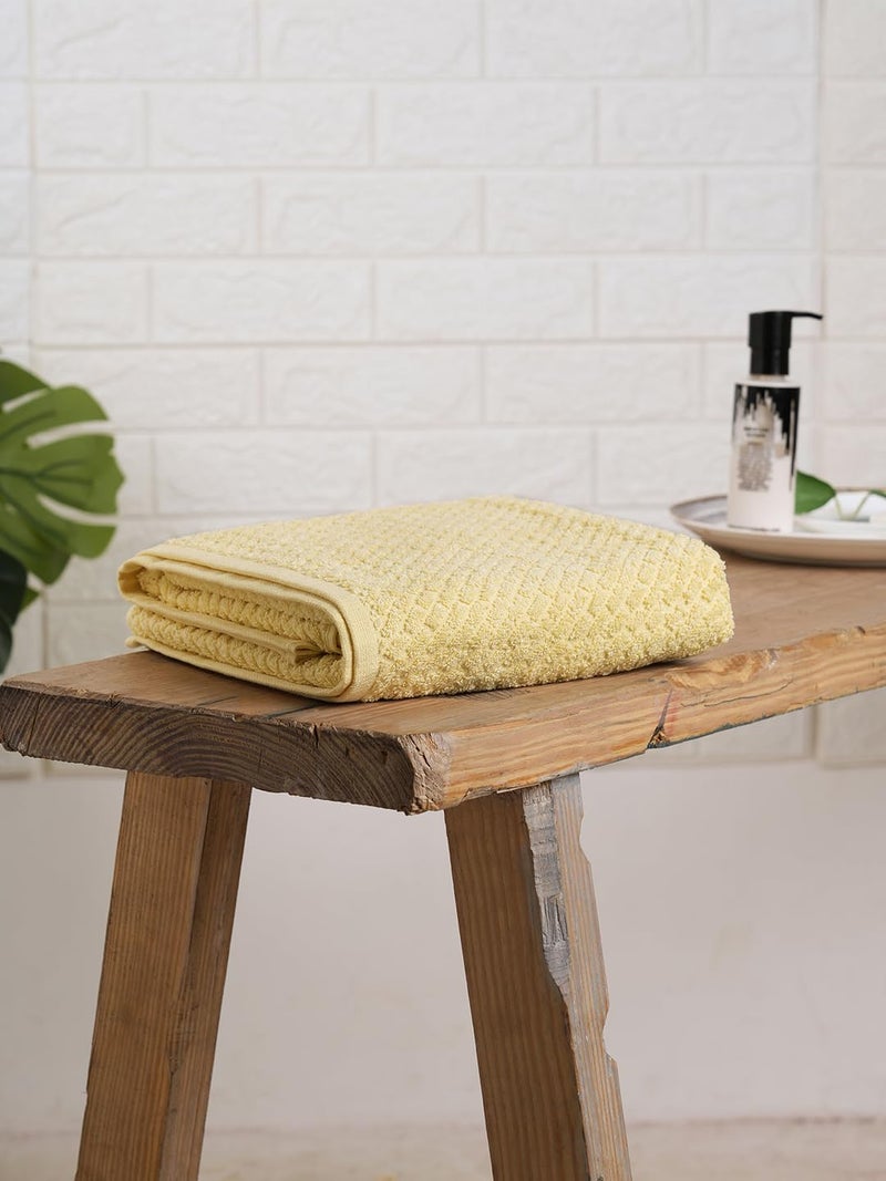 Spaces Genesis 100% Cotton Bath Towel-Pale Banana - Image 2