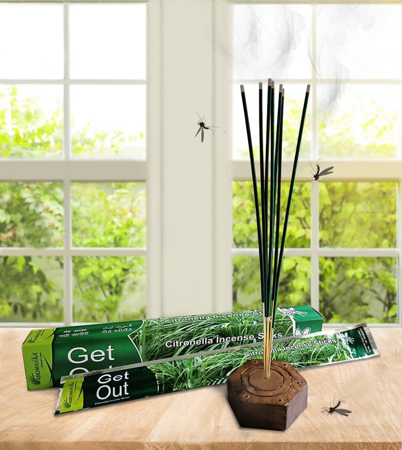Aromatika® Get Out Natural Mosquito Repellent Citronella Incense Stick (2 Boxes x 12 Pouches x 10 Sticks per Pouch= 240 Sticks) - Image 5