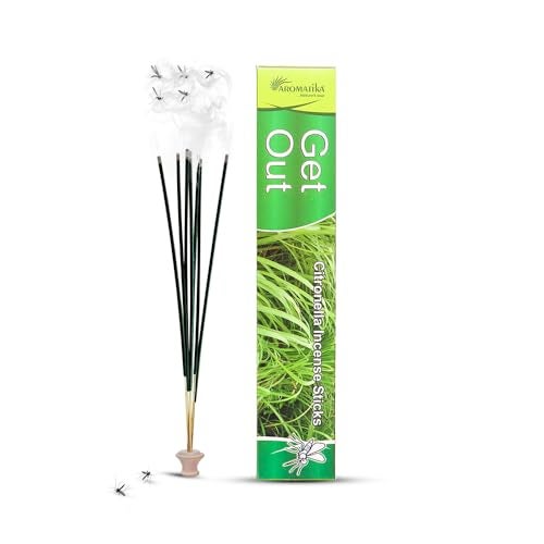 Aromatika® Get Out Natural Mosquito Repellent Citronella Incense Stick (2 Boxes x 12 Pouches x 10 Sticks per Pouch= 240 Sticks) - Image 1