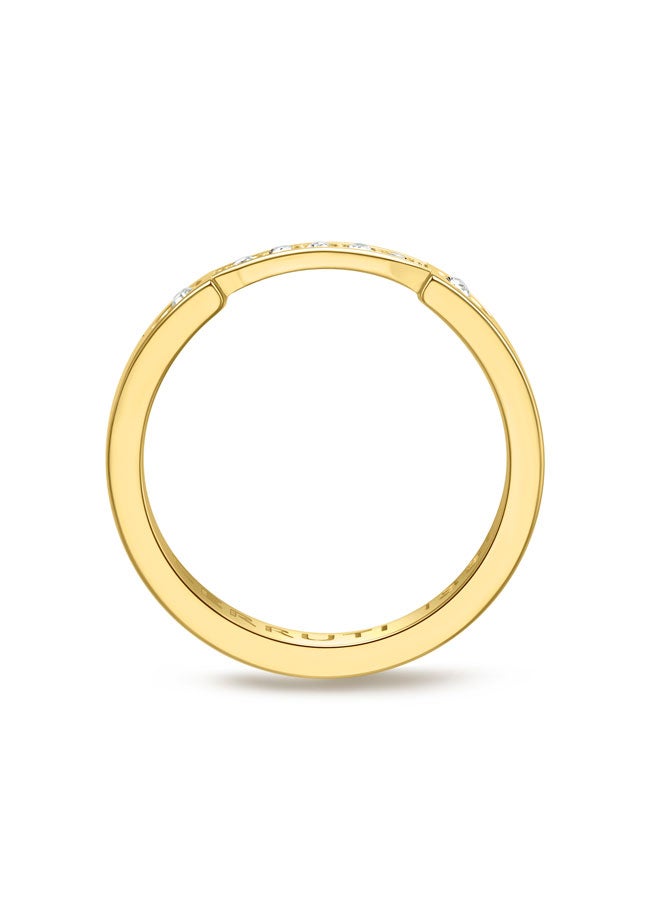 CERRUTI 1881 Bridge Ring for Women Gold-Plated with Crystal Detailing Sleek and Elegant Design  - Image 3