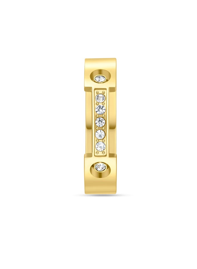 CERRUTI 1881 Bridge Ring for Women Gold-Plated with Crystal Detailing Sleek and Elegant Design  - Image 2