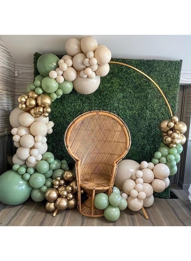 Sage Green Gold Balloon Arch Kit,117Pcs Sage Green Balloons Arch Garland Kit with Sand White Gold Balloons for Baby Shower,Birthday Party Decoration,Jungle Safari Party Decoration,Wedding - Image 5