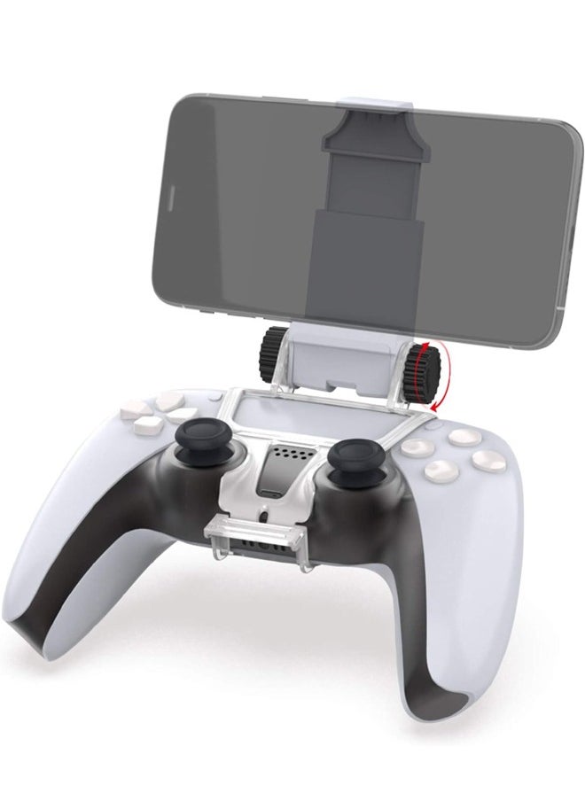DOBE - PS5 Controller Mobile Gaming Clip, Clip Mount for PS5 DualSense Controller, Adjustable Mobile Phone Clamp Handle Bracket Gaming Holder Mount Stand for Playstation 5 Controller - Image 1