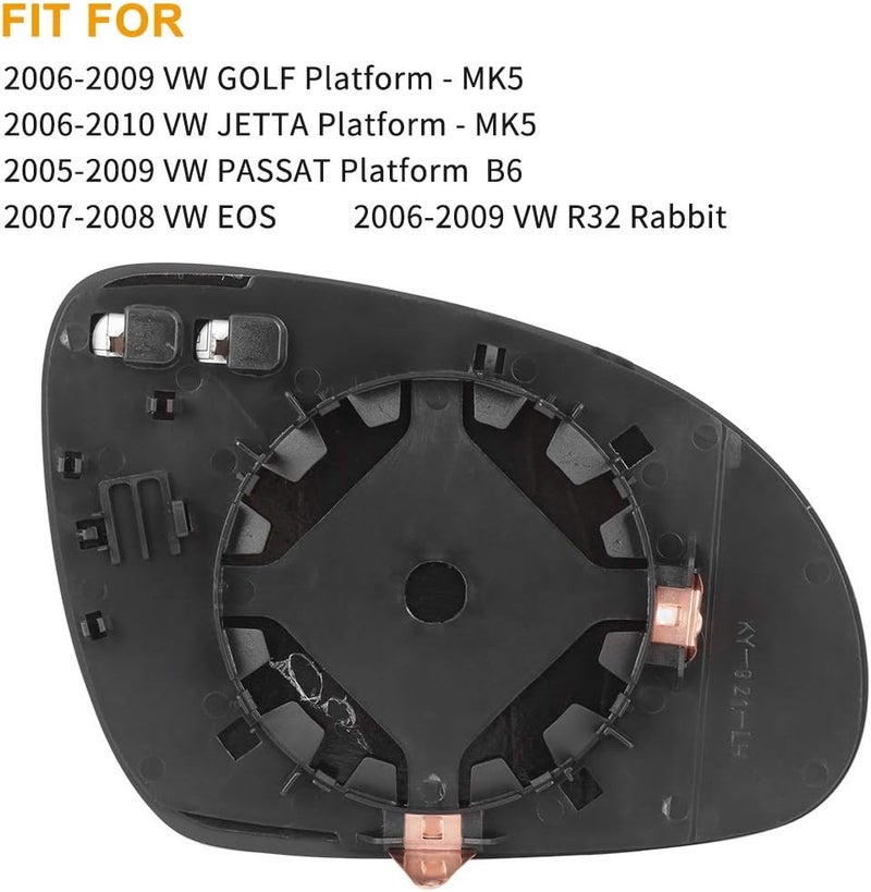 Wivplex Heated Side Mirror Glass for VW Passat and EOS - Image 3
