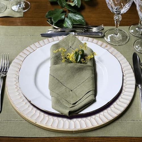 Kazozobi 13" White Chargers for Dinner Plates, Decorative Charger Plates, Plastic Charger & Service Plate 6 Pack Table Setting Bulk Wedding, Thanksgiving, Festival - Image 2