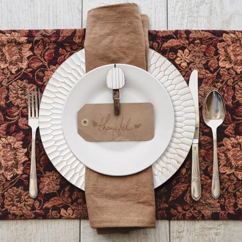 Kazozobi 13" White Chargers for Dinner Plates, Decorative Charger Plates, Plastic Charger & Service Plate 6 Pack Table Setting Bulk Wedding, Thanksgiving, Festival - Image 3