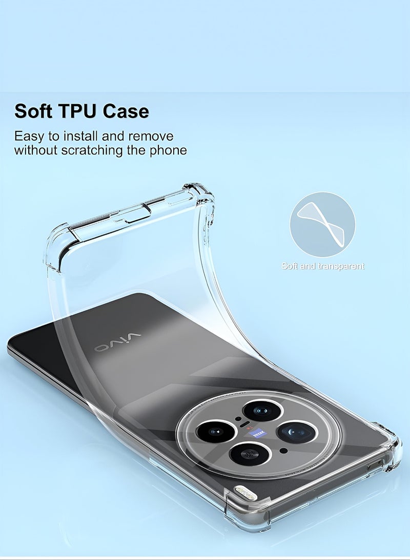 Wtech vivo X200 Pro 5G 2024 TPU Bumper Corners with Hard PC Case Cover (MCTPTN) - Clear - Image 2