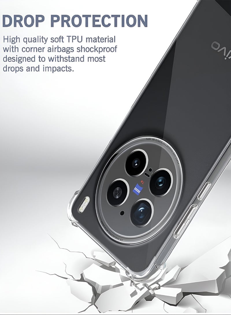 Wtech vivo X200 Pro 5G 2024 TPU Bumper Corners with Hard PC Case Cover (MCTPTN) - Clear - Image 3