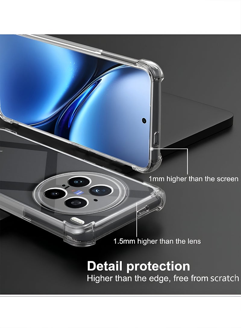 Wtech vivo X200 Pro 5G 2024 TPU Bumper Corners with Hard PC Case Cover (MCTPTN) - Clear - Image 4