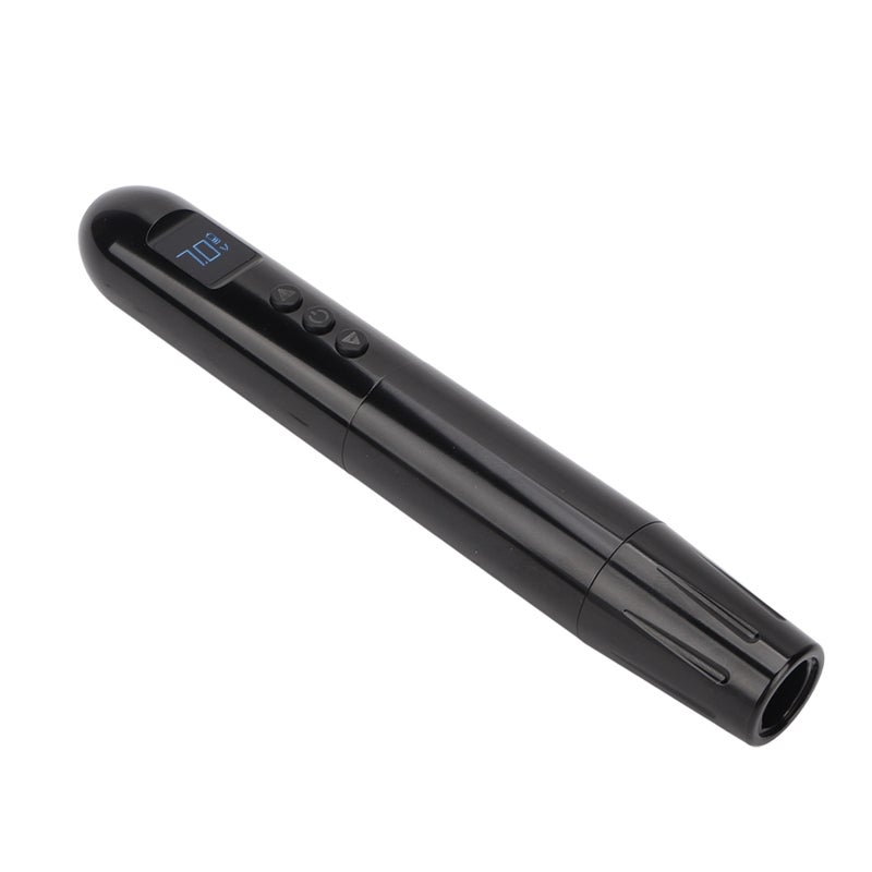 Wireless Tattoo Pen 2 In 1 Rechargeable Battery LED Display Liner Shader Tattoo Machine with RCA Clip Cord Black - Image 5