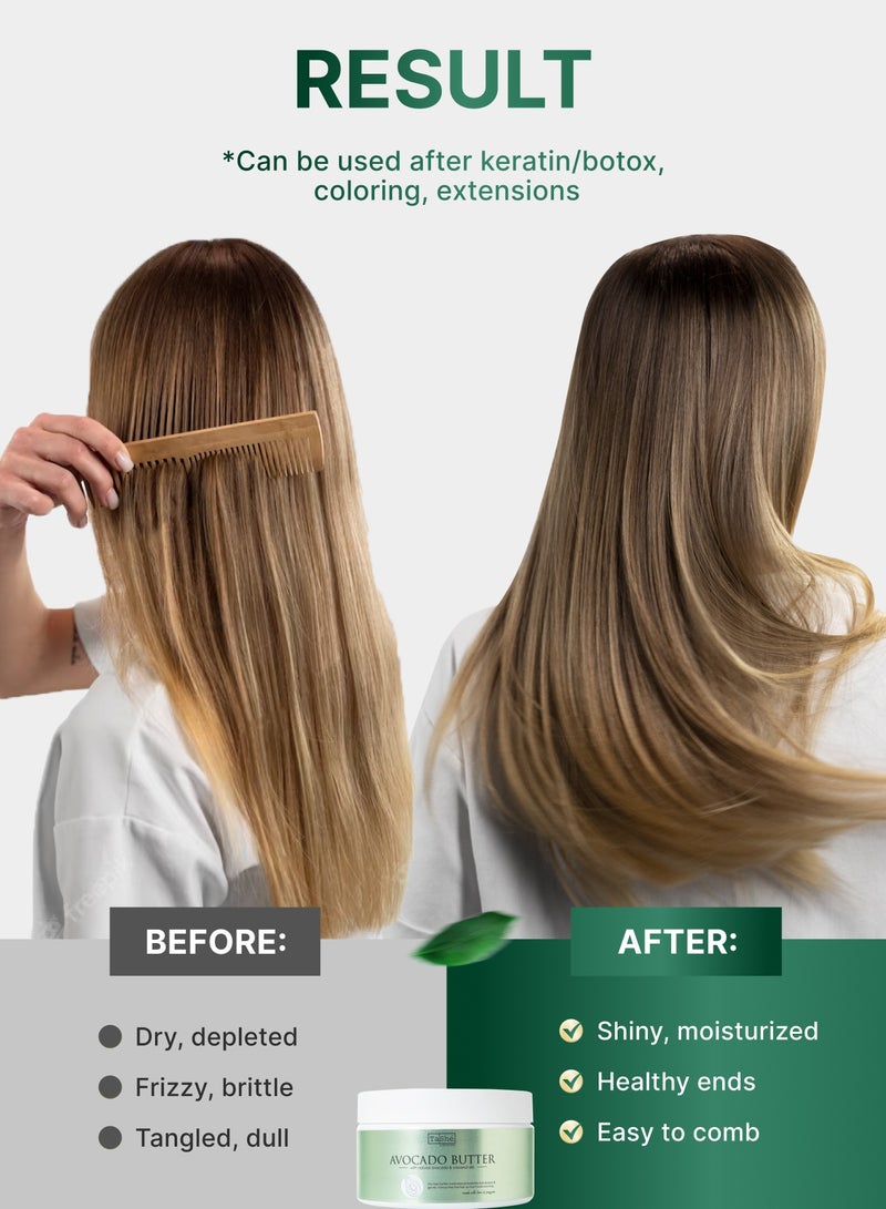 Tashe Moisturizing Hair Mask-Butter – Avocado & Coconut Oil, Strengthening & Nourishing, Superfood Formula for Healthy Hair  - Image 2