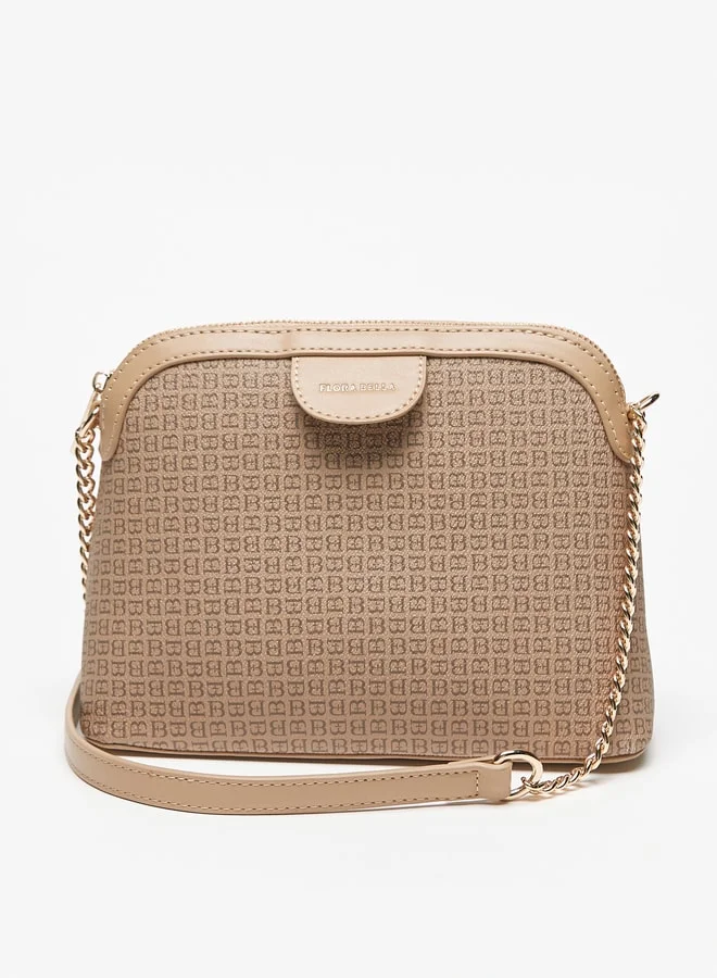 فلورا بيلا من شو إكسبرس Monogram Crossbody Bag with Zip Closure
