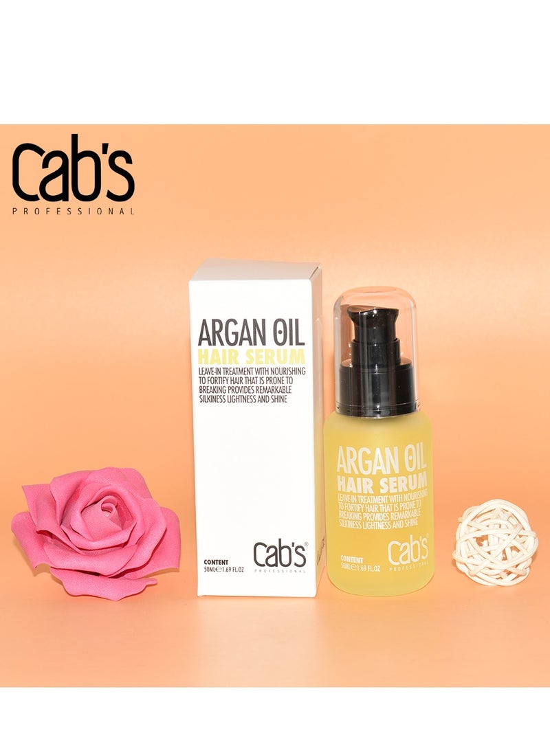 Cab's Professional CAB's Beauty Argan Oil Hair Serum- Nourishing and Repairing Formula for Smooth and Shiny Hair - Lightweight, Non-Greasy Serum - 50ML  - Image 5