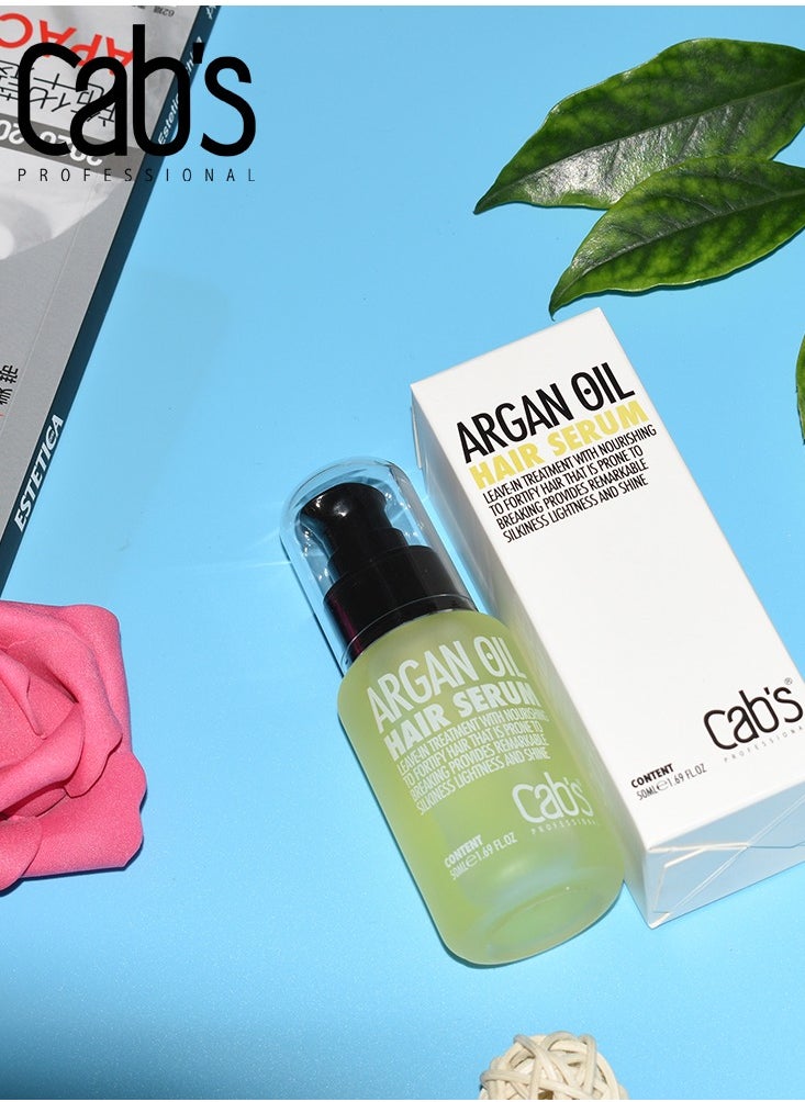 Cab's Professional CAB's Beauty Argan Oil Hair Serum- Nourishing and Repairing Formula for Smooth and Shiny Hair - Lightweight, Non-Greasy Serum - 50ML  - Image 2