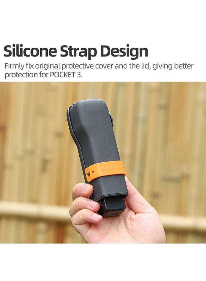 Orange Gray Protective Cover with Fold and Disassembly Straps for DJI Osmo Pocket 3 - Image 5