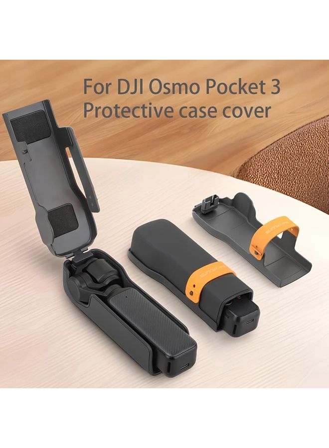 Orange Gray Protective Cover with Fold and Disassembly Straps for DJI Osmo Pocket 3 - Image 4