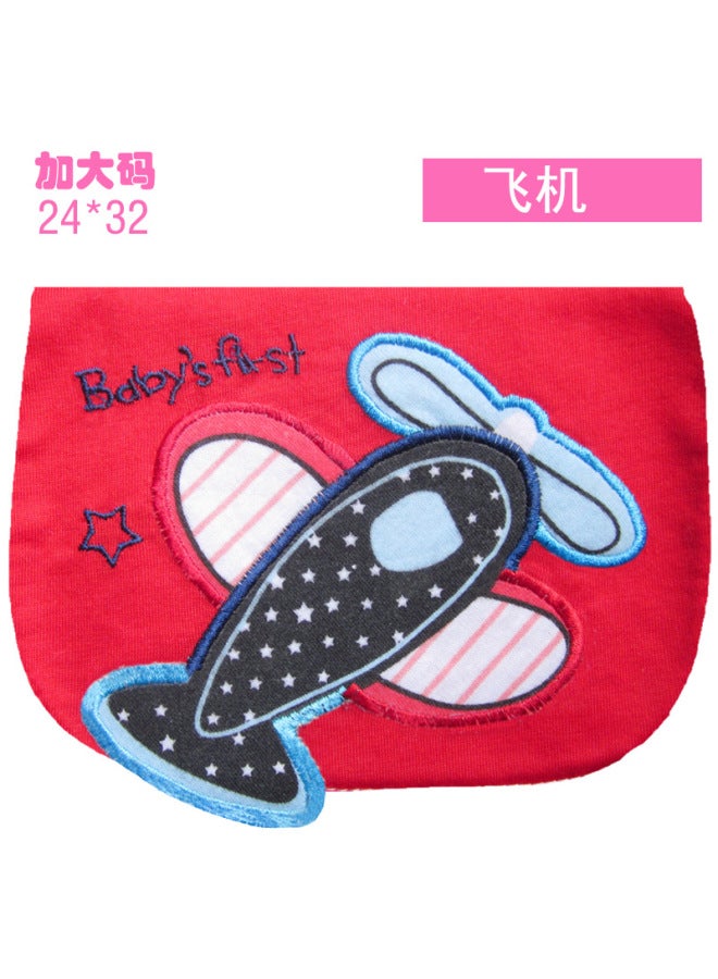 (optional) Plus Size Three-dimensional Embroidery Cotton Children Sweat Absorbent Towel Pad Back Towel 6 Layers Sweat Absorbent Towel