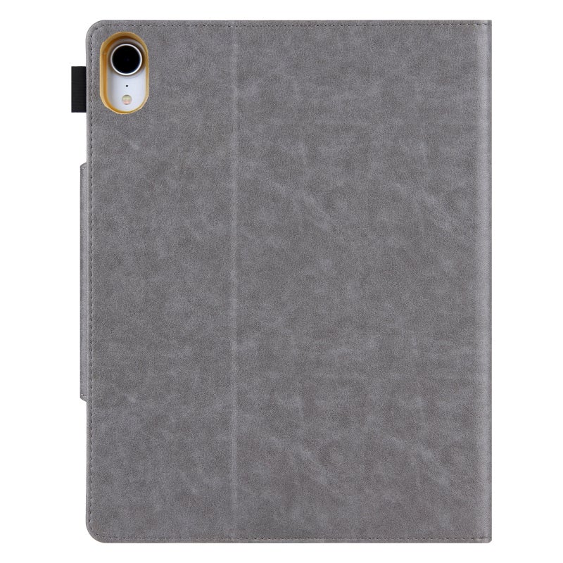 erorex For Ipad Pro 13 2024 Solid Color Metal Buckle Leather Smart Tablet Case(Grey) - Image 3